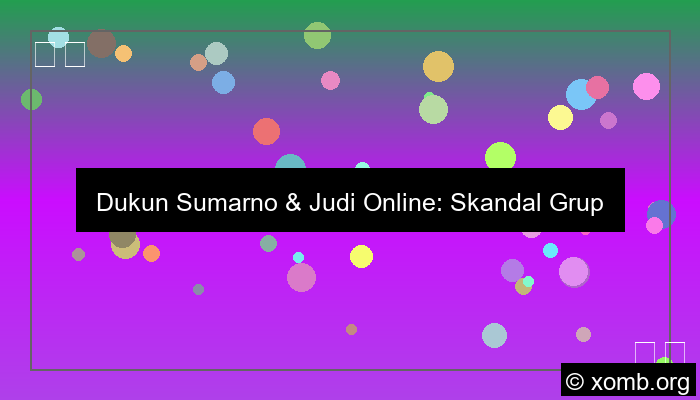 Dukun Sumarno Sebar Slot Online Via Grup Osis