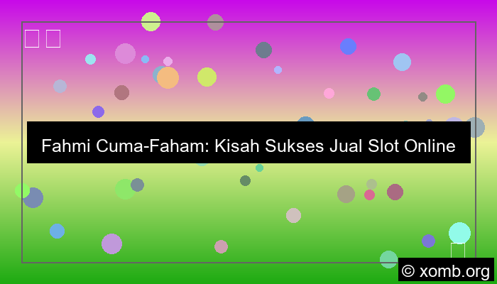 Fahmi Cuma Faham Jual Slot Online Di Warnet