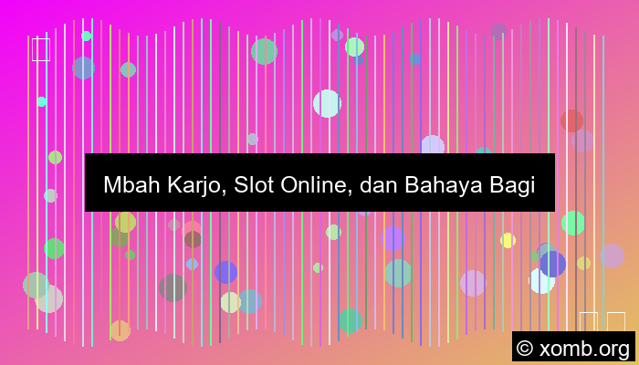 Mbah Karjo Ajarkan Slot Online Ke Remaja Sekolah